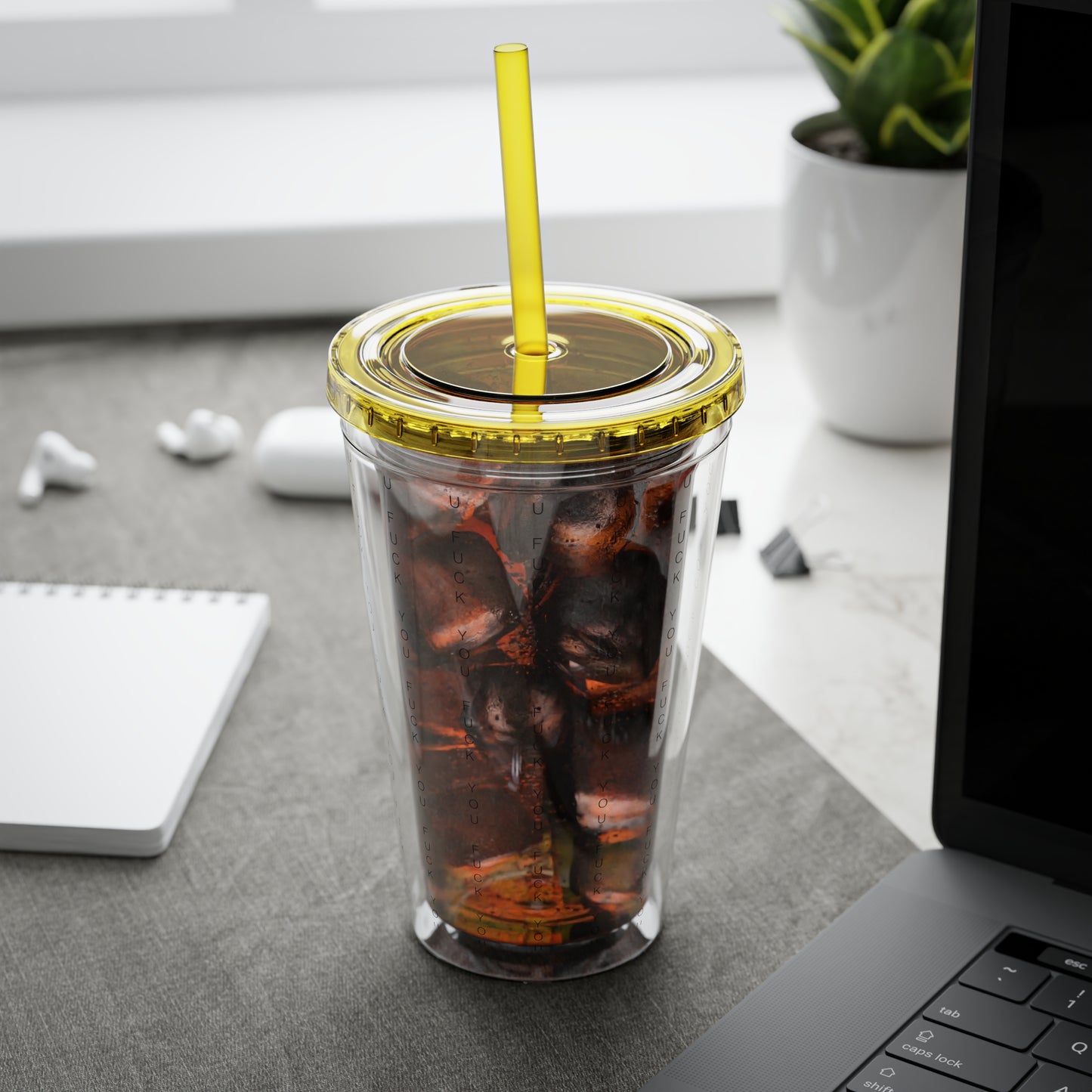 Funny Insult Tumbler with Straw - 16oz Reusable Travel Cup